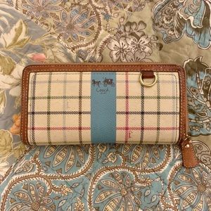 Coach Full-Size Tattersall Leather Wallet